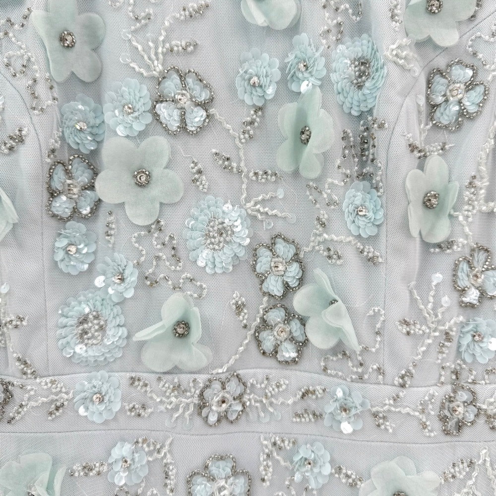 Mac Duggal Mint Green Embellished Midi Dress - Picture 7 of 12